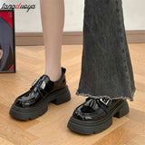 Student Shoes Girl Lolita Shoes Vintage PU Leather Platform Mary Janes Shoes Womens Japanese Style JK Uniform