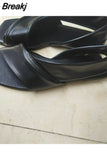 New Summer Women's Sandals Fashion Solid Color Non-lace Sleeves Simple Square Toe Open Toe All-match Design Women's