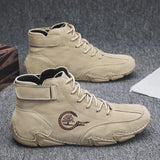 Men Boots Casual Leather Luxury High Top Sneakers Luxury Loafer Shoes for Men Motorcycle Ankle Boots 2023 New In