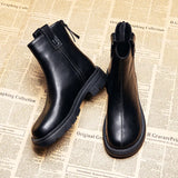 Ankle Boots Female Luxury Designer Shoes Woman Wedges Platform Heels Women's Boots Free Shipping Short Leather
