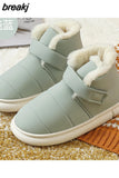 Soft Women Men Boots Down Warm Plush Ankle Snow Female Thick Boots Shoes Couple Toddler Indoor Home Fur