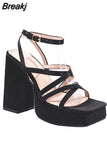 High Heels Women Sandals 2023 Spring Summer Brand New Dropship Walking Comfy Fashion Office Lady Women Shoes