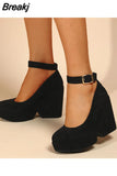 New Platform Pumps Woman Mary Janes Shoes 2023 Spring High Platform Sweet Comfy Office Lady Woman Pumps Shoes Big Size