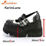 Wedges Mary Janes For Women Pumps 2023 Spring Summer Brand New Gothic Style Comfy Women Office Lady Shoes Big Size