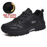 Men Winter Snow Boots Waterproof Leather Sneakers Super Warm Men's Boots Outdoor Male Hiking Boots Work