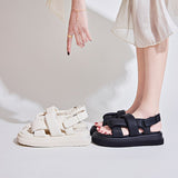 Platform Sandals Woman Summer 2023 Trend Pumps Elegant Medium Heel Women's Shoes Flats Party Chunky Luxury Sandal