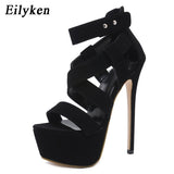 2022 New Summer Gladiator Women Sandals high heels Ankle Boots Zipper Buckle Strap Stiletto Sandals Pumps