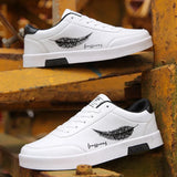 sports and leisure board shoes, low top and shallow mouth, casual small white shoes, lace up, men's fashion sports