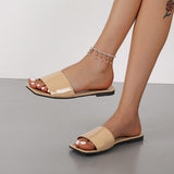 Slippers New Roman Casual Flat Slippers Outside Wear Seaside Beach Flip-Flops Plus Size 42 Womans Shoes Zapatos De