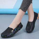 New Moccasins Women Flats Spring Female Leather Loafers Slip on Ballerina Women Casual Shoes Zapatos Mujer Plus Size