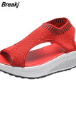 Size Sandals Women 2023 Fashion Casual Platform Sandals Women Shoes Comfort Summer Soft Sport Sandals Breathable