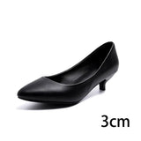 High Heels Woman Shoes Leather Formal Shoes Thin Heel Lady Office Work Professional Shoes 3cm 5cm 6cm 8cm