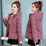 Women's Winter Jacket Parkas Short 2021 New Fashion Women's Winter Coat Down Jacket Outwear Hooded Basic Jacket