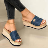 Sandals Wedges Heels Sandals Slip-On Platform Sandalias With High Heels Chaussure Femme Comfy Summer Shoes Women