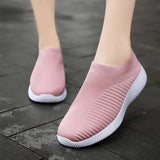 Women Slip-On Summer Women Shoes Elastic Bottom Platform Shoes Mesh Breathable Women's Sneakers Comfy Tenis