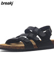 2023 New Summer Fashion Women Sandals Buckle Cork Beach Casual Outside Non-slip Slipper
