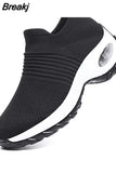 Autumn Women Breathable Mesh Sneakers Elastic Slip On Platform Vulcanized Shoes Running Shoes Walking Tennis Sock