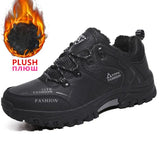 Men Winter Snow Boots Waterproof Leather Sneakers Super Warm Men's Boots Outdoor Male Hiking Boots Work