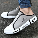 New Summer Comfort Casual Fashion Outdoor Beach Sports Low Tops Breathable Lightweight Men Half Closed Toe