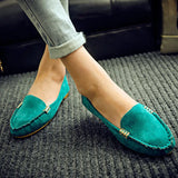 Version Of 2023 Autumn Shallow Mouth Beans Shoes Flat Heel Single Shoes Women A Foot Pedal Women's Shoes Lazy Shoes Large Size
