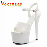 Model Shoes Women Sexy Catwalk Shoes Sandals 9 13 15 17 20 CM High Heels Platform Sandals Girls Shoe Party Club Drop