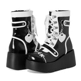 Breakj Thick Bottom Boots 2025 New Punk Locomotive Mid-Sleest Boots Girl Cute Spice Girl Martin