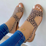 New Women Flat Sandals PU Leather Open Toe Ladies Beach Shoes Summer Sexy Slippers Footwear Buckle Strap Fashion
