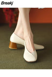 New Vintage Spring and Autumn Women's Shoes Round Toe Shallow Casual Women's High