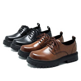 Breakj 2024 Leather Shoes Male Leather Breaable Business Martin Low Top Casual British Shoes