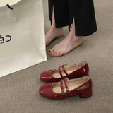 for Women 2023 Hot Sale Mary Janes Women's High Heels Fashion Belt Buckle Daily Pumps Women Retro Square Toe High