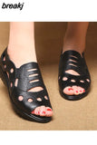 Gladiator Rome Casual Sandals Women Shoes Sandalia Feminina Genuine Leather Wedge Heel Comfort Sandals