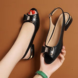 Shoes Bow Summer 2023 Leather Footwear with Low Heels Sandals for Women Rhinestones Diamond Open Toe Free Shipping