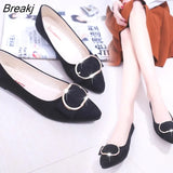 Women's Plus Size 41 Summer Autumn New Low Heel Pointed Toe Flats Fashion Shoes for Women Loafers Moccasins Casual Work