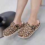 Women Classic Anti Bacteria Surgical Medical Shoes Safety Closed Toe Leopard Mule Clogs Slippers Cleanroom Work Slides