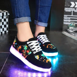 Sneakers for Women Casual Shoes Led Glowing Shoes for Men Fashion Flat Running Sneakers LED Rechargeable Couple's