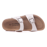 2023 New Summer Cork Slippers Women Casual Mixed Color PU Flip Flops Holiday Beach Outside Slides