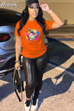 Summer Juicy Diamonds Print Tshirt Women Round Neck Short Sleeve Top Female Pattern Harajuku Tshirt 2023 New