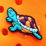 1pcs Green Theme PVC Shoe Charms Accessories Decorations Snapping Turtle Eye Weeds Designer Croc Jibz Buckle Kids