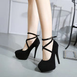 High Heels Ladies Stilettos Strappy Pumps Women's Sandals Summer Shoes Platform Heels Woman Ankle Strap