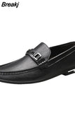 Men Shoes Casual Light Breathable Genuine Leather Shoes Men Flat Men Loafers Slip-on Soft Moccasins Driving Shoes