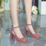 Women's Shoes Pumps Heeled Footwear Wedge with Platform Waterproof Sandals for Woman High Heels Chunky Summer 2023 Block Heel