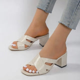 Women Sandals 2023 Summer Fashion Slippers Lightweight Casual Sandals New Cross Check Plaid Shallow Heel Women's Single