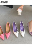 Pointed Toe Thin High Heels Shoes Women Female Pumps For Party Dress Shoes Brand Chain Decoration