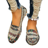 / Summer 2024 New Women's Shoes Casual Flat Bean Shoes Round Head Shallow Mouth Women's Single Shoes Large Size Women's