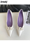 Pointed Toe Thin High Heels Shoes Women Female Pumps For Party Dress Shoes Brand Chain Decoration