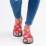 Size Summer Beach Sandals Women Clip Toe Rope Knot Flat Slippers