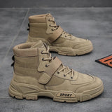 Boots Men Comfort Desert Boot Retro Casual High Top Shoes for Men Fall Winter Non-slip Hiking Booties Botas Hombre