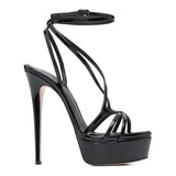 Super High Heel Nightclub Dancing Shoes Large Size Waterproof Platform Banquet Shoes Summer