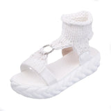 Bottom Female Sandals Knit Wool Thread Loose Cake Bottom Hot Selling Student Women's
