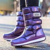 Boots Woman Winter Shoes Comfortable Fleece Warm Mid Boots Female Waterproof Non-slip Winter Platform Botas Ladies